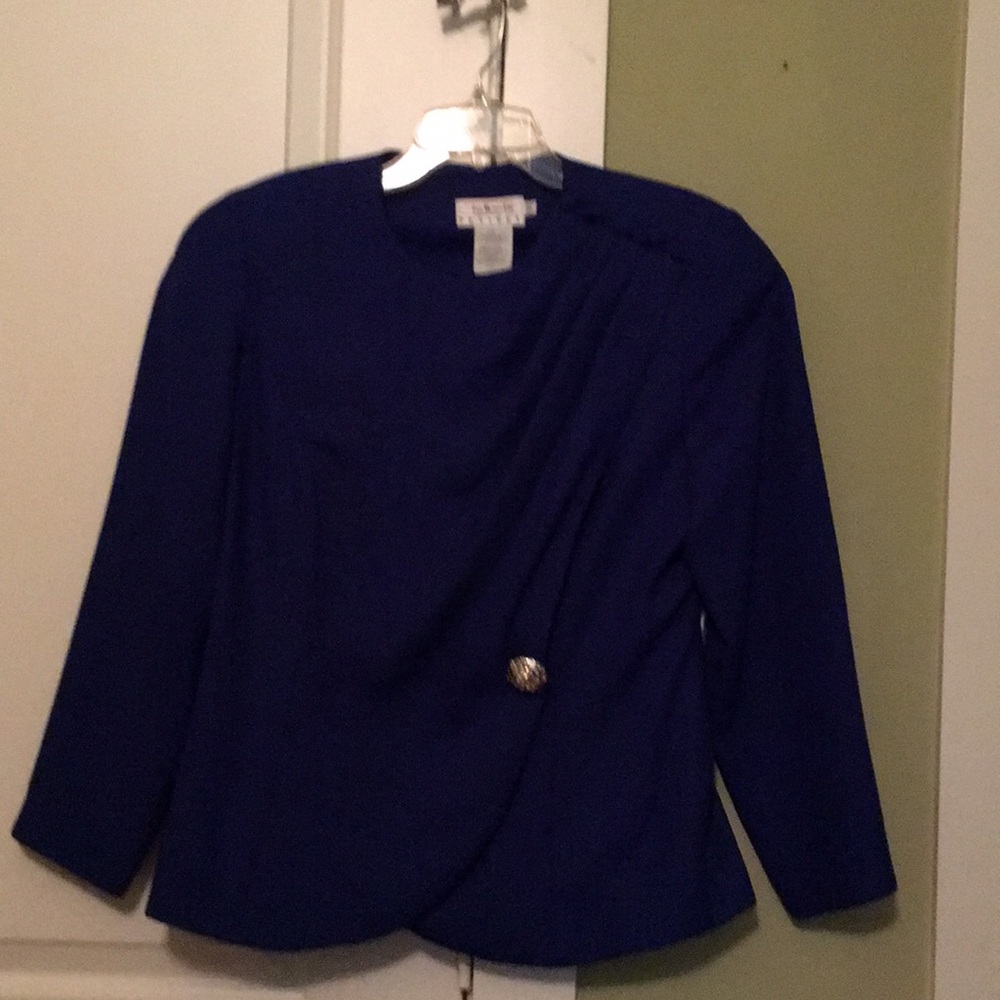 Beautiful Talbots Royal Blue Suit Size 12P.
